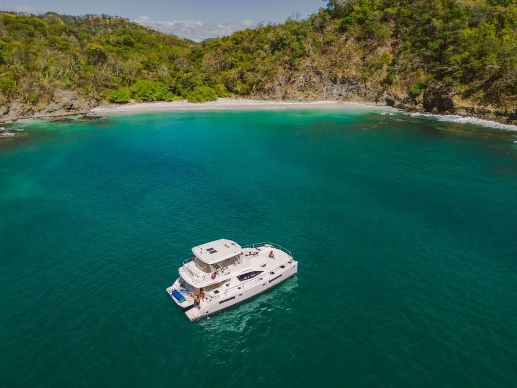 Catamaran near of the Coast