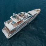 Azimut 105ft Megayacht cruising off the coast of Costa Rica with breathtaking views.